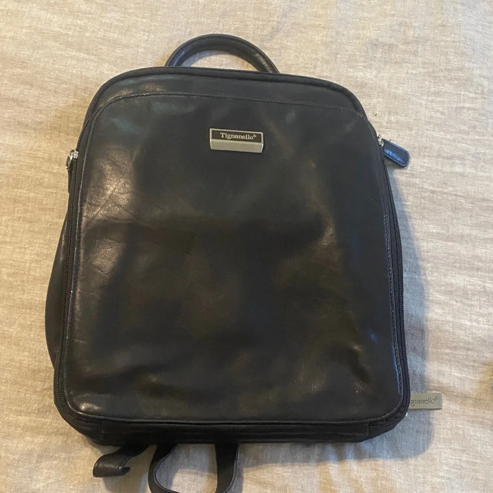 Tignanello leather backpack purse